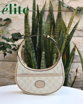 Gucci GG Supreme Canvas Half-moon Small Bag